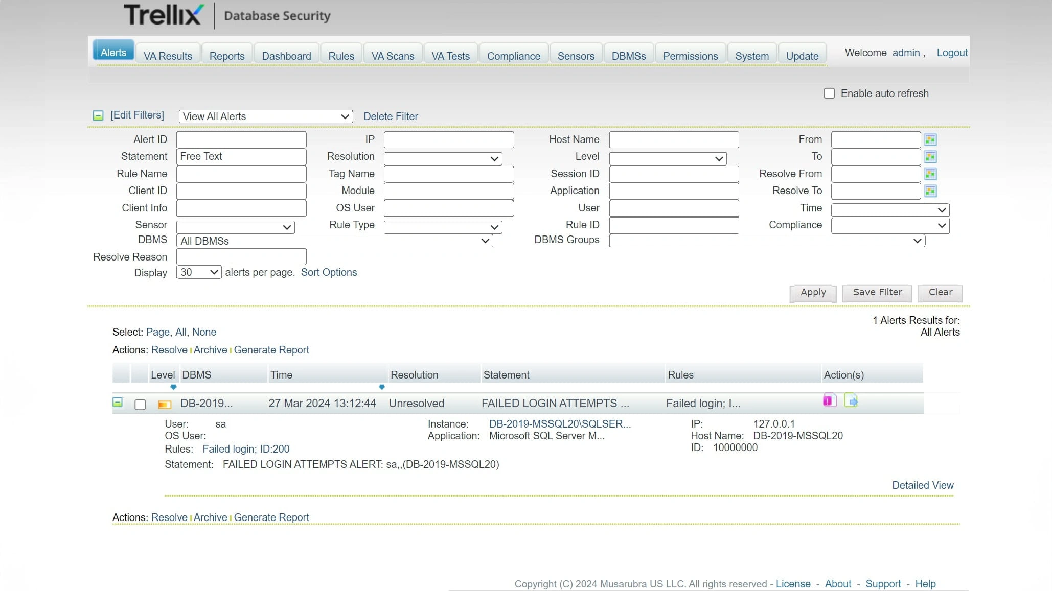 Database Activity Monitoring